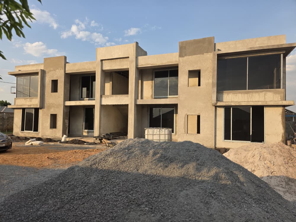 Modern two-storey residence under construction by Jarminoch Company Ltd in Ndola